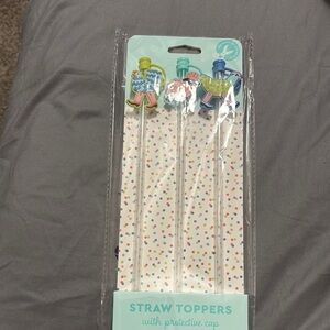 Blue and Pink Party Decorations Paper Straws